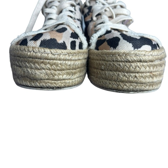 SCHUTZ LUANA CHEETAH ESPADRILLE PLATFORM SNEAKERS Size 8 - Picture 8 of 9